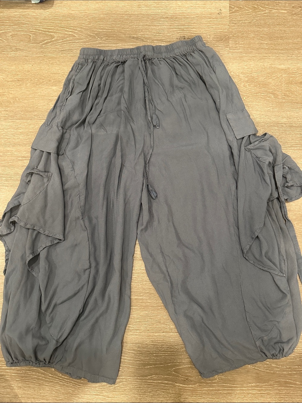 Women's Relaxed Cargo Pants boho wide leg festival balloon free people y2k - Picture 2 of 3